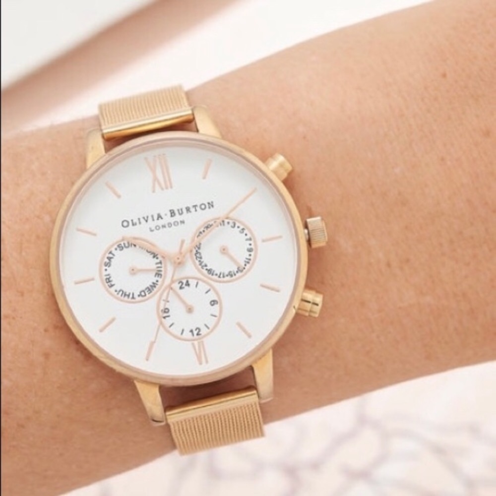 Olivia Burton Chrono Detail Rose Gold watch.